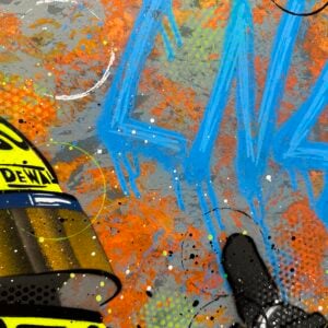 Lando Norris, 2024 - Graffiti Painting Sports Car Racing Art by DRAutoArt