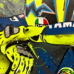 Valentino Rossi, Welkom 2004 - Graffiti painting Sports Car Racing Art by DRAutoArt