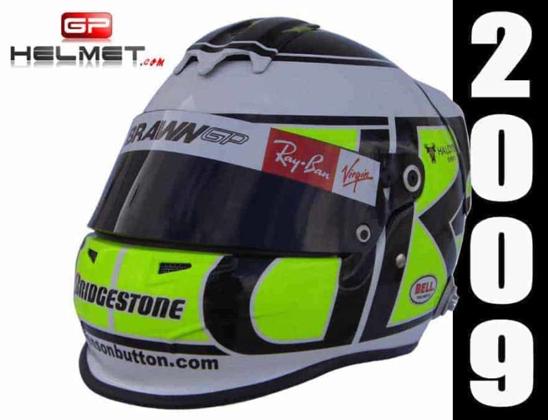 Jenson Button 2009 "MONSTER" Helmet Brawn F1 from the F1 Helmets store collection.