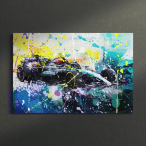 Lewis Hamilton in his W15, F1 Wall Art 2024 from the GPBox store.