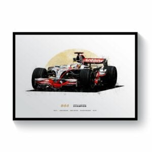 Lewis Hamilton 2008 Formula 1 Champion, McLaren MP4-23 Art Print from the Lewis Hamilton store collection.