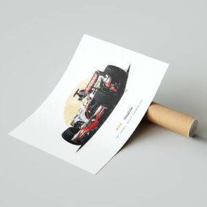 Lewis Hamilton 2008 Formula 1 Champion, McLaren MP4-23 Art Print from the Lewis Hamilton store collection.