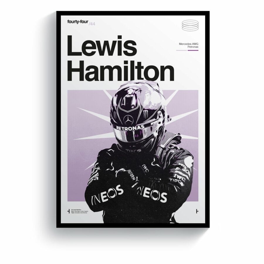 Lewis Hamilton, Wakanda Forever - Formula 1 Art Print from the GPBox store.