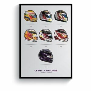 Lewis Hamilton 7 Time World Champion Formula 1 2020 Print from the GPBox store.