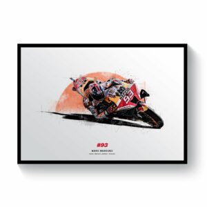 Marc Marquez Repsol Honda 2022 MotoGP Print from the GPBox store.