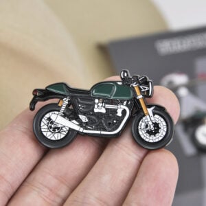 MotoPins Triumph Thruxton RS FE Cafe Racer Enamel Pin Badge Motorbike Unique Great Gifts for Motorcycle Riders Biker Lover Him Man from the Sports Car Racing Art store collection.