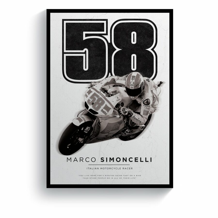 Marco Simoncelli MotoGP Rider Print from the MotoGP Memorabilia store collection.