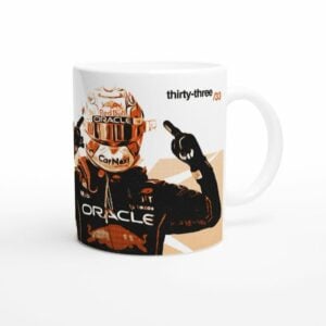 Max Verstappen, Thirty-Three - Formula 1 Mug Max Verstappen by Pit Lane Prints