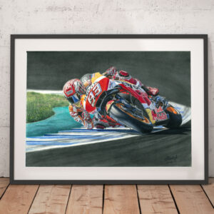 Marc Marquez MotoGp World Champion, Original art Sports Car Racing Art by Anton Savchuk