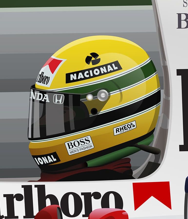 Ayrton Senna vs Alain Prost, 1990, Formula-1 Print, F1 Poster from the GPBox store.
