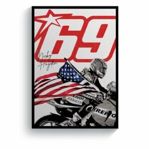 Nicky Hayden - Kentucky Kid MotoGP Rider Print Sports Car Racing Posters & Prints by Pit Lane Prints