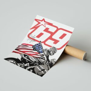 Nicky Hayden - Kentucky Kid MotoGP Rider Print Sports Car Racing Posters & Prints by Pit Lane Prints