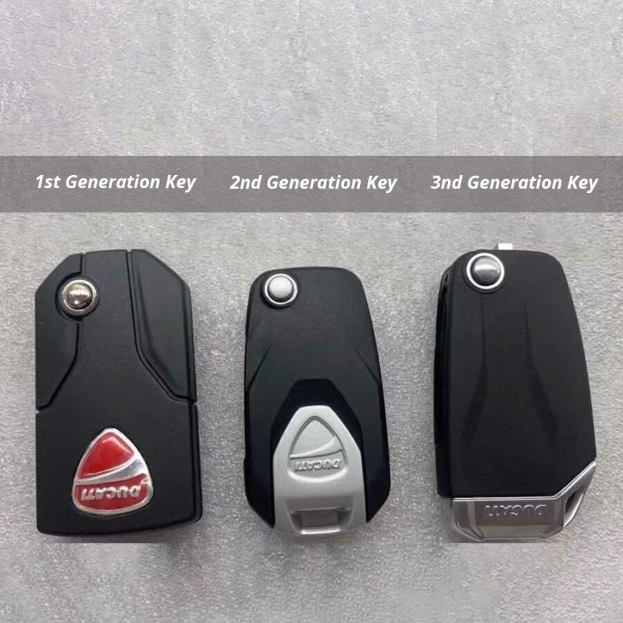 Ducati Multistrada V4 & Diavel 1260 3rd Gen Key Leather Case – Premium Stitched Leather with Attached Lanyard, Custom Colors from the Sports Car Racing Art store collection.