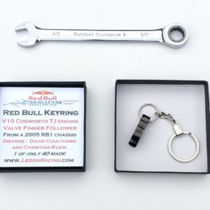 K18: Red Bull Formula 1 engine part keyring keychain motorsport engineering mans guys F1 car auto racing mechanics christmas gift from the Formula 1 Memorabilia store collection.