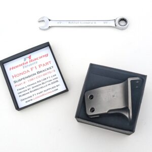 R12: Honda F1 titanium suspension bracket Formula 1 car guys mans motorsport mechanical engineering racing gift desk paperweight from the F1 Car Parts store collection.