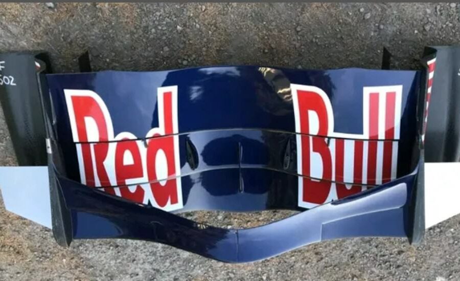 NOW SOLD-Red Bull RB4 full front wing from the F1 Car Parts store collection.