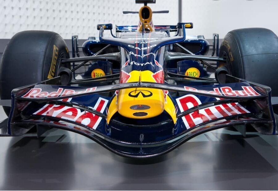 NOW SOLD-Red Bull RB4 full front wing from the F1 Car Parts store collection.