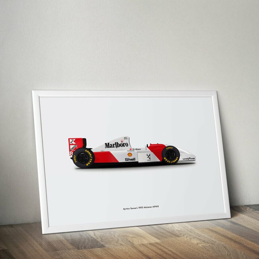Ayrton Senna's 1993 McLaren MP4-8 - Light landscape from the Ayrton Senna store collection.