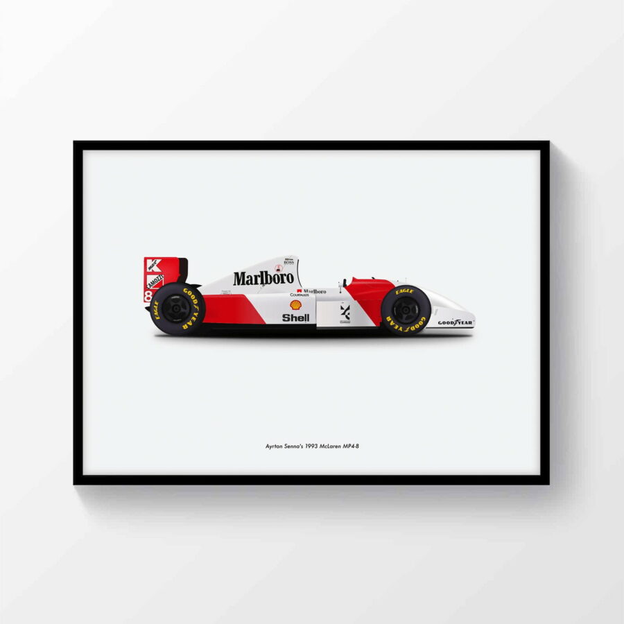 Ayrton Senna's 1993 McLaren MP4-8 - Light landscape from the Ayrton Senna store collection.