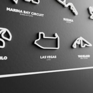 The Circuits Collection 2023 - A1 Framed 3D F1 Tracks from the Race Car Wall Art store collection.