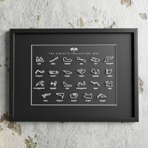 The Circuits Collection 2023 - A1 Framed 3D F1 Tracks from the Race Car Wall Art store collection.
