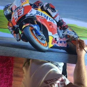 Marc Marquez MotoGP Honda RC213V Limited Edition Art Print from the GPBox store.