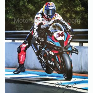 Toprak Razgatlıoğlu limited edition print with reproduced autograph MotoGP Memorabilia by Motorsport Artworx