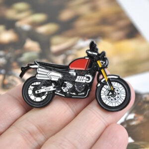 MotoPins Triumph Scrambler 1200XE Lapel Pin Adventure Motorcycle Badge Unique Great Gift Idea for Motorbike Rider Biker Lover from the Sports Car Racing Art store collection.