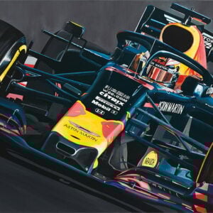 Max Verstappen Red Bull Racing 24" x 36" Giclee Print from the Max Verstappen store collection.