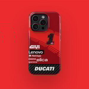 2024 Ducati Francesco Bagnaia #FB1 MotoGP Livery Phone Case MotoGP Memorabilia by DIZZY CASE