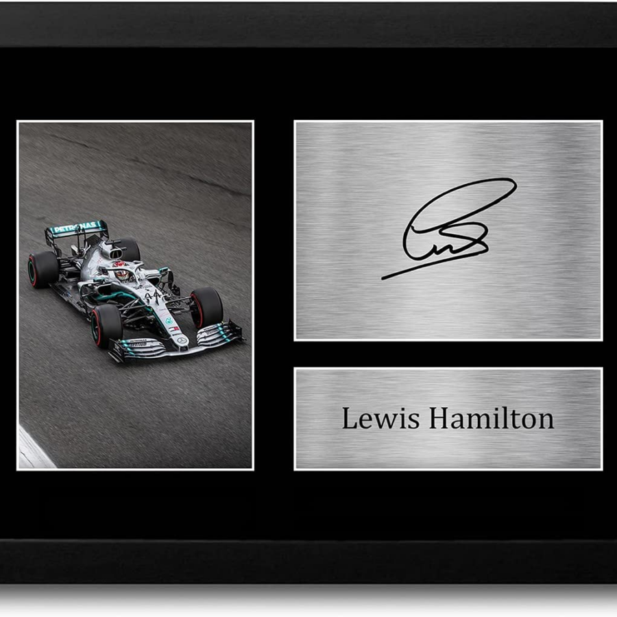 Lewis Hamilton Gift Signed FRAMED A4 Printed Autograph Mercedes F1 Gifts Print Photo Picture Display from the Lewis Hamilton store collection.