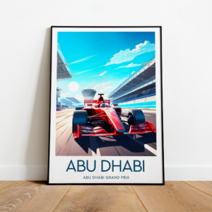 Abu Dhabi poster, Abu Dhabi Grand Prix, Abu Dhabi Grand Prix artwork, F1 print , Fan art Race Track Wall Art by ToucanArtwork