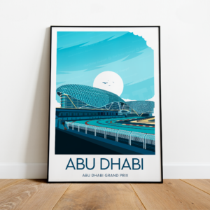 Abu Dhabi poster, Abu Dhabi Grand Prix, Abu Dhabi Grand Prix artwork, F1 print , Fan art Race Track Wall Art by ToucanArtwork