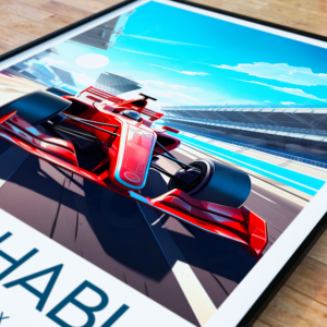 Abu Dhabi poster, Abu Dhabi Grand Prix, Abu Dhabi Grand Prix artwork, F1 print , Fan art Race Track Wall Art by ToucanArtwork