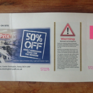 Rare Motorsport Memorabilia FIA Formula E 2015 Championship Admission Ticket More Series by R&MMemorabilia