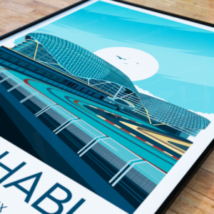 Abu Dhabi poster, Abu Dhabi Grand Prix, Abu Dhabi Grand Prix artwork, F1 print , Fan art Race Track Wall Art by ToucanArtwork