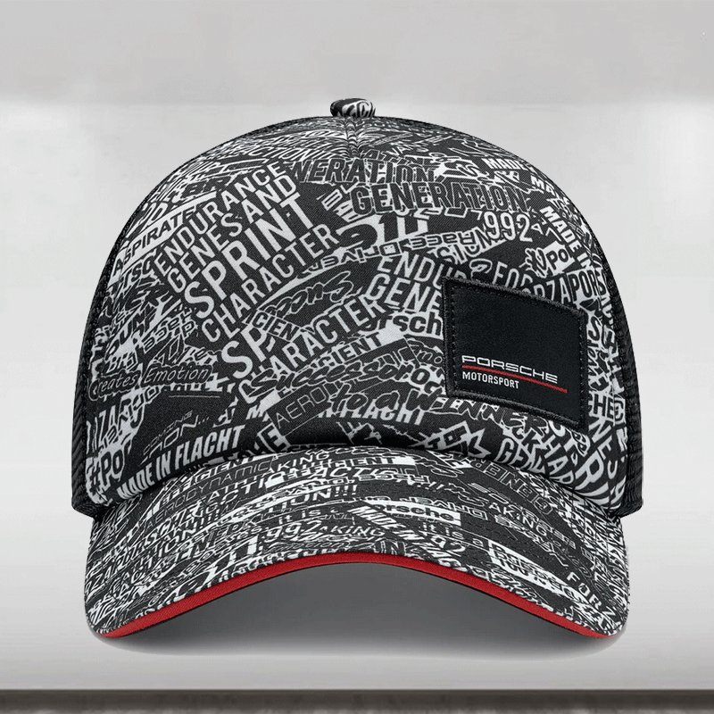2024 Porsche Motorsport Quote Statement Trucker Cap from the Automotive store collection.