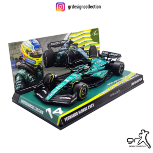 Fernando Alonso - Aston Martin AMR23 - Brazilian GP 2023 / 1:43 Sports Car Racing Art by grdesigncollection