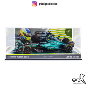 Fernando Alonso - Aston Martin AMR23 - Brazilian GP 2023 / 1:43 Sports Car Racing Art by grdesigncollection
