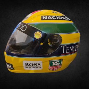 1:1 Limited Edition Replica Ayrton Senna 93 F1 Helmet from the Ayrton Senna store collection.